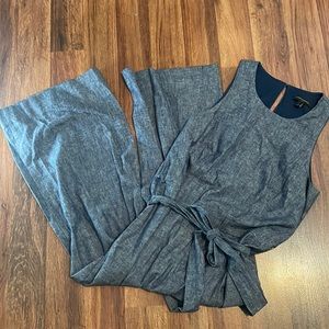 Banana Republic linen blend wide leg jumpsuit